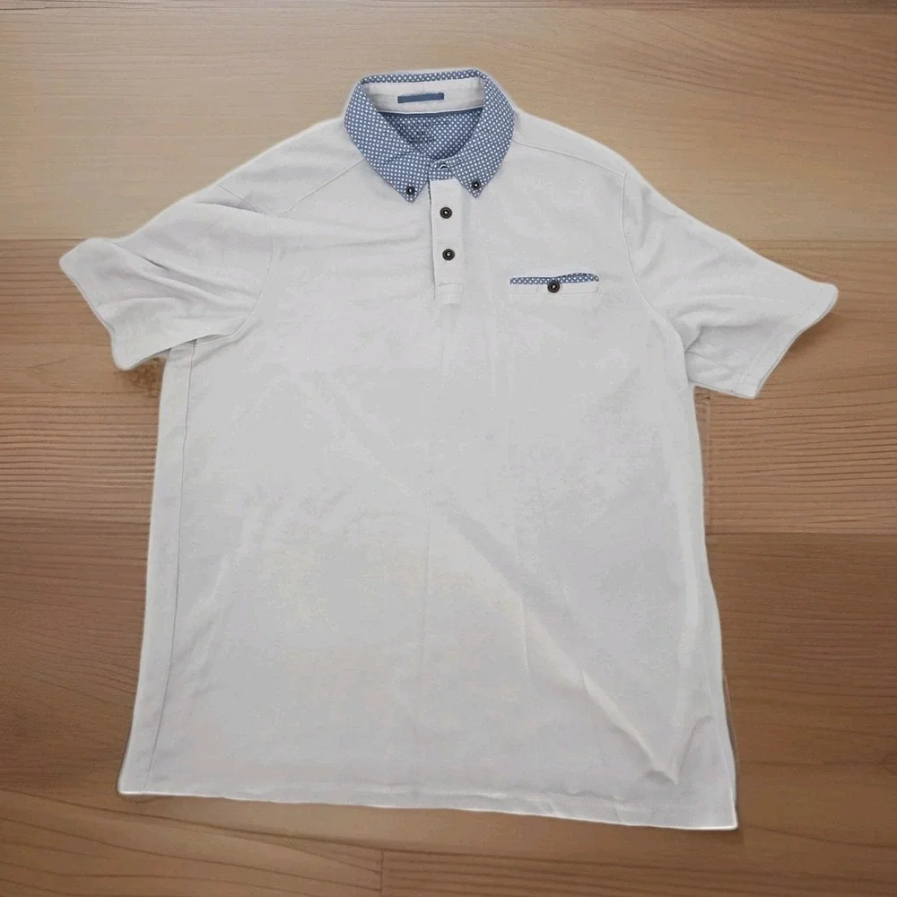 Age Of‎ Wisdom Shirt Mens Medium Polo White Short Sleeve Preppy Pocket Casual